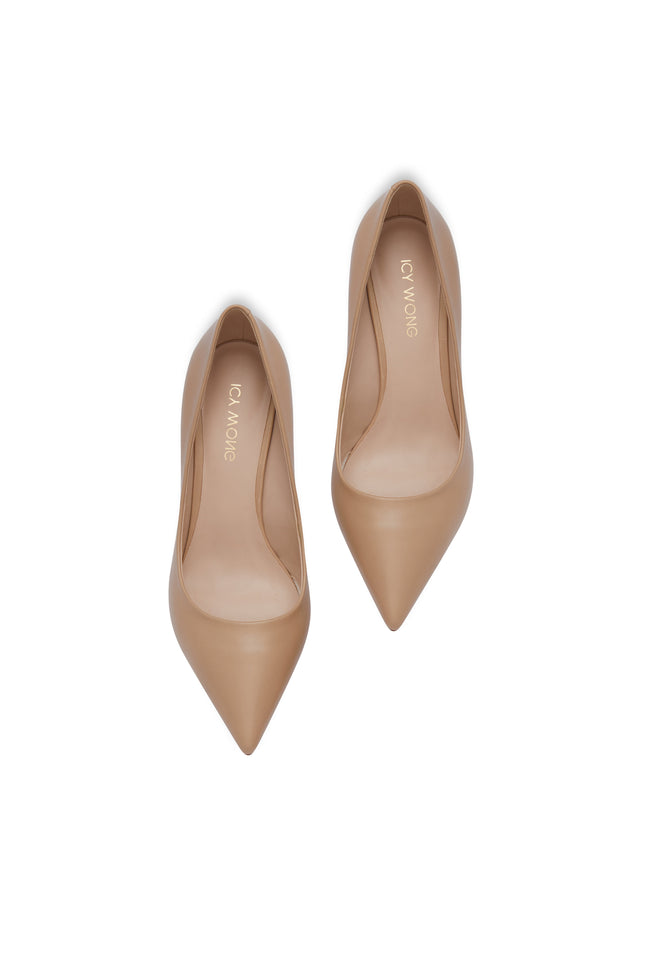 Icy Wong | Nude 10 calfskin pumps