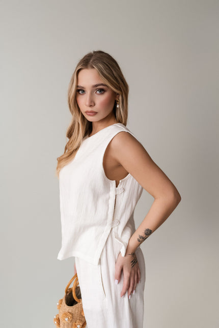 Maoconcept | Top z bawełny w kolorze białym