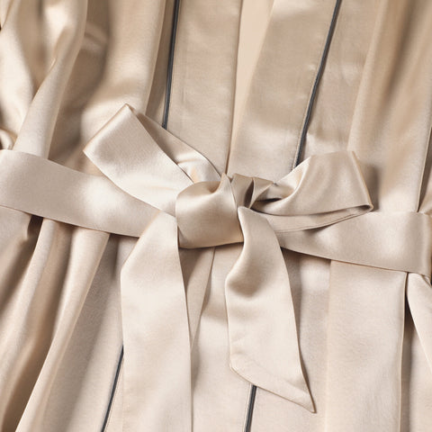 Soft Strokes Silk | Pasithea Beige Kimono Robe