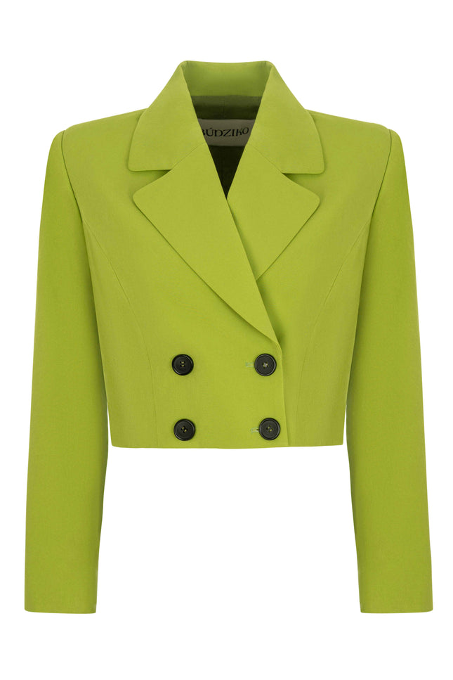 BÚDZIKO | LIME GREEN CROPPED BLAZER
