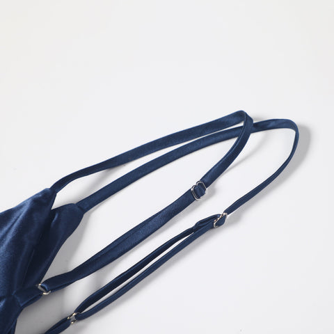 Soft Strokes Silk | River Nymph Navy Slip Mini Dress