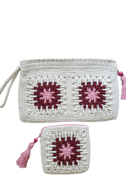 Springmoonatelier | Handmade Crochet Clutch & Mini Pouch Set