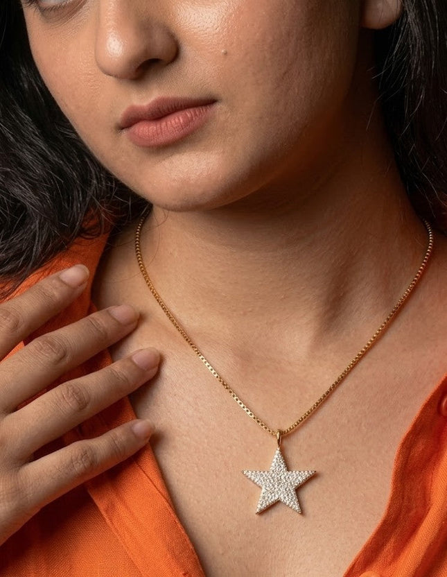 Arvino | Celestial Star Necklace in 92.5 Sterling Silver