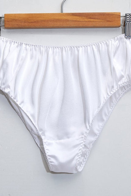 Soft Strokes Silk | Pearl White Float Bikini Panties
