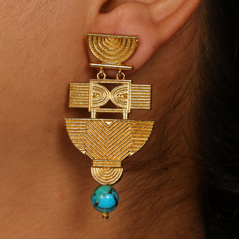 Arvino | Turquoise Folk Earrings