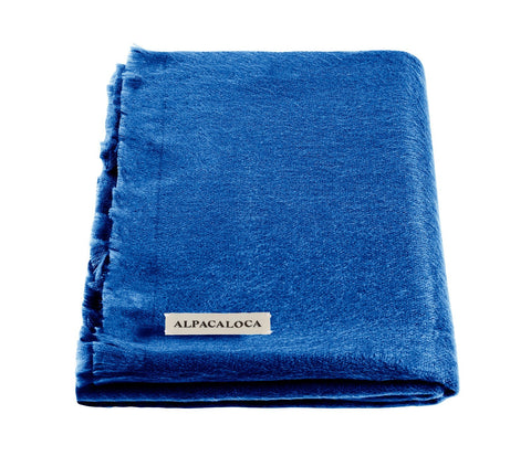 Alpaca Loca | Slim Scarf Bright Blue