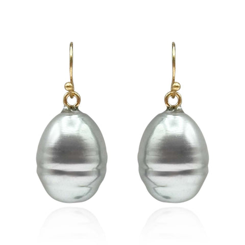 Michael Nash Jewelry | MARCELLA GREY BAROQUE GLASS PEARL DROP
