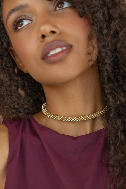 Pas de Marque | Wypełniony złotem choker Le Collier