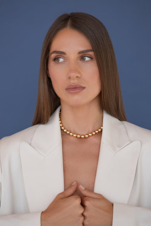 Pas de Marque | Gold-filled choker La Chenille Grande