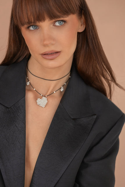 Pas de Marque | 925 sterling silver choker Cœur Soufflé