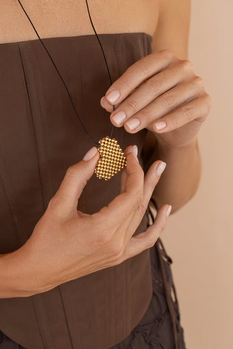 Pas de Marque | Gold-filled necklace Cœur Soufflé Pendant