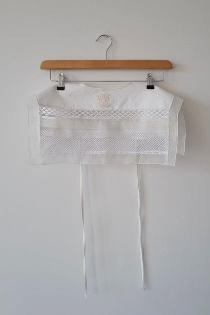 Hand Made Patchwork Collar SS26 In White