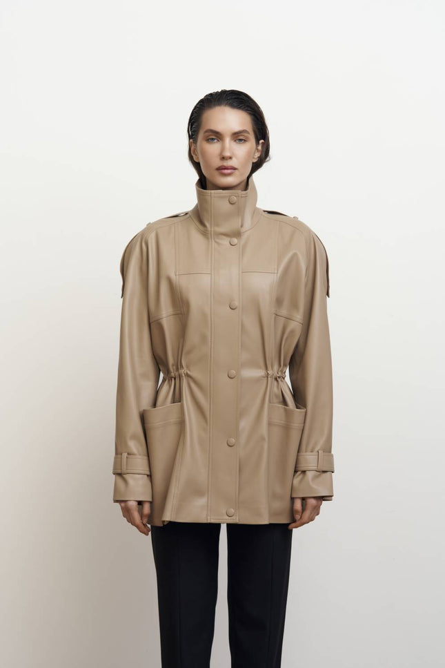 Kolosova | Eco-Leather Parka