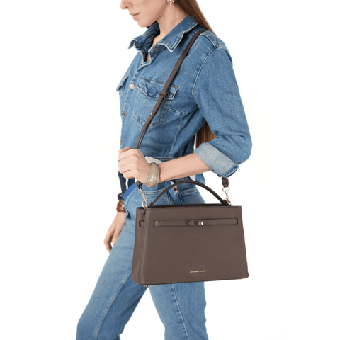 Atelier Galin | Cube Lock Bag - Choco