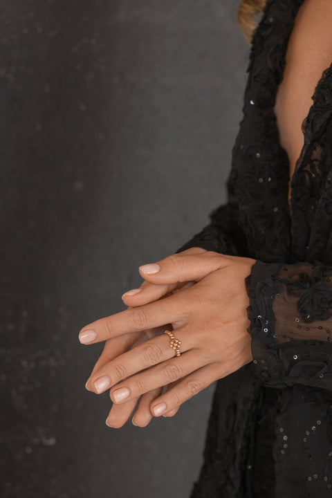 Pas de Marque | Rose gold-filled ring Cube Pendant