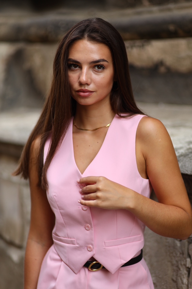 BÚDZIKO | ROSÉ SUIT WAISTCOAT