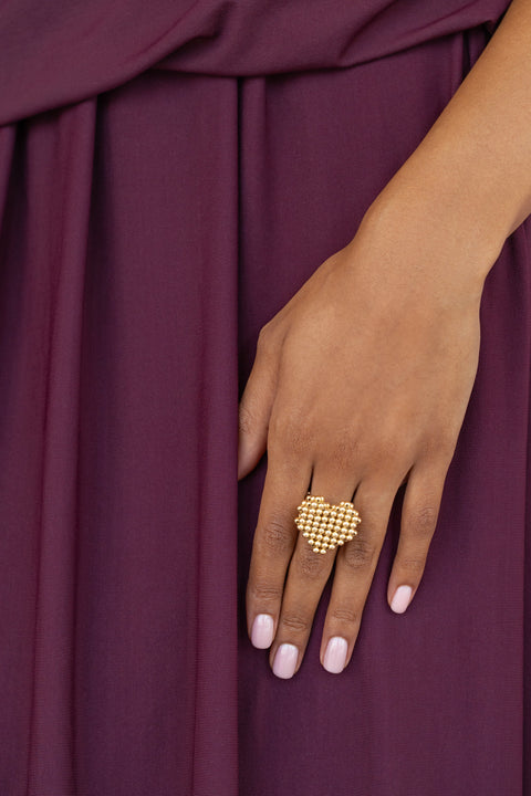 Pas de Marque | Gold-filled ring Cœur Soufflé