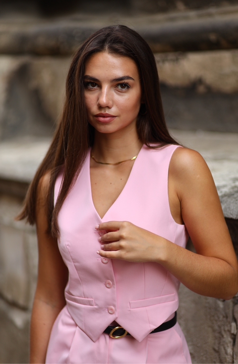 BÚDZIKO | ROSÉ SUIT WAISTCOAT