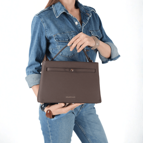 Atelier Galin | Cube Lock Bag - Choco