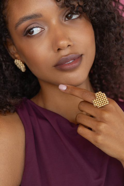 Pas de Marque | Gold-filled ring Cœur Soufflé