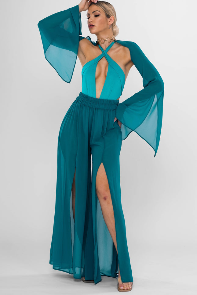 Antoninias | Elysia Cover Up Sleeves petrol