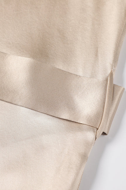 Soft Strokes Silk | Pasithea Beige Kimono Robe