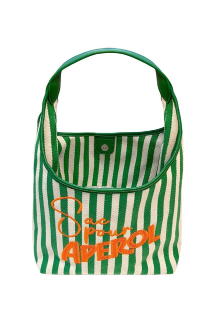 Lilly Loves Aperol Summer Bag handbag in bright orange with white accents, featuring a casual, stylish design perfect for summer outings.