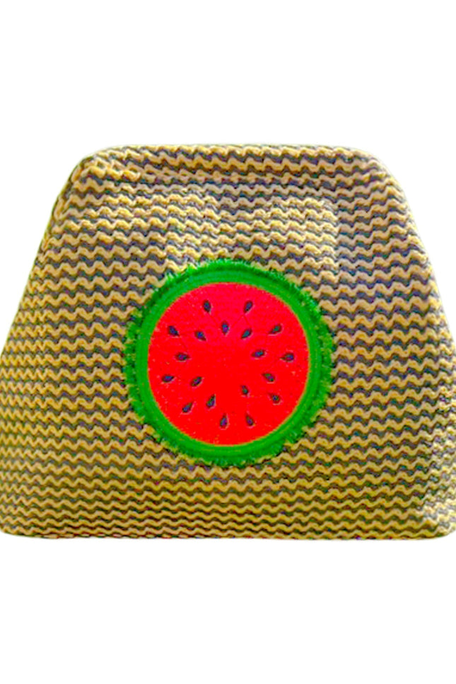 Lilly Loves fluffy watermelon pouch bag, soft plush clutch with vibrant watermelon design , perfect for small essentials.
