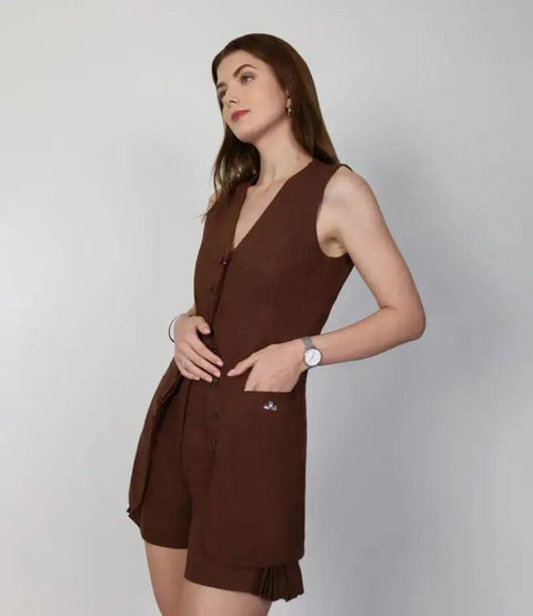 Muda Clothing | Top Regina brown