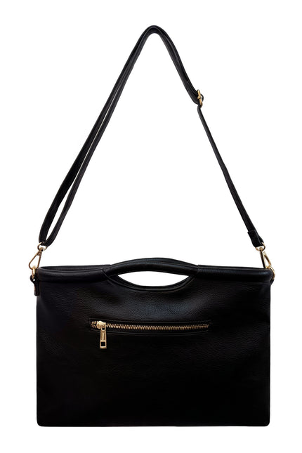 Lilly Loves | Chic Happens Black Vegan Leather Clutch