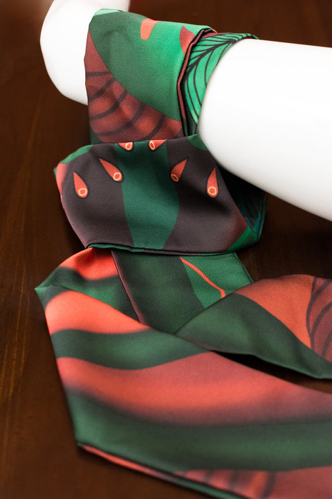 Janara Jones | Autumn Paisley Satin Twilly & Scrunchie Set