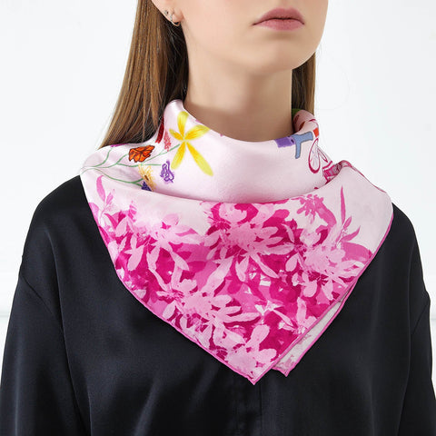 Soft Strokes Silk | Montreal Large Square Shawl