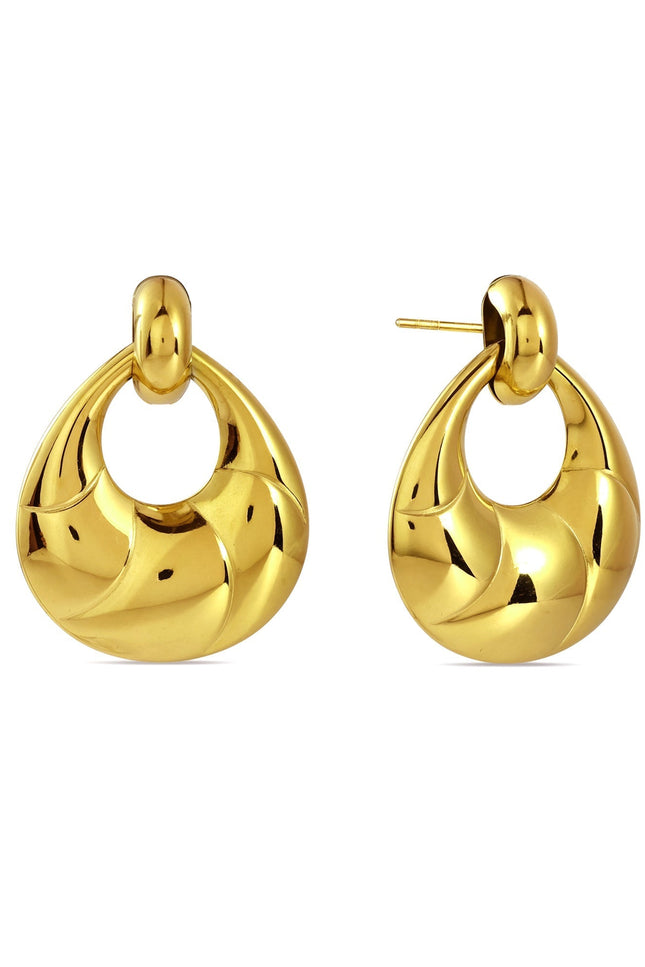 Arvino | Gold Melt Loop Earrings