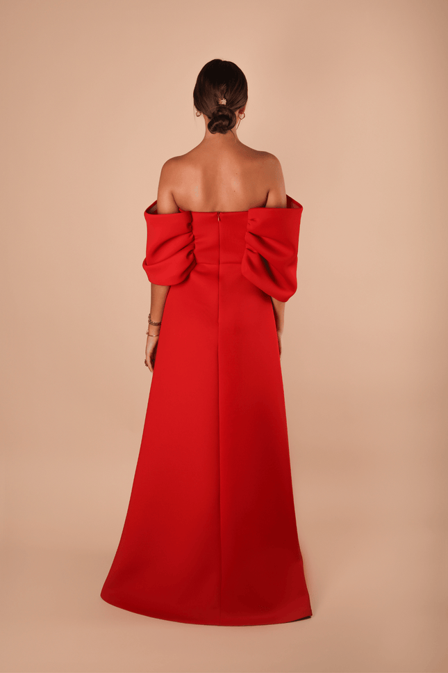 Ashley Stambouli | Half Bow Evening dress