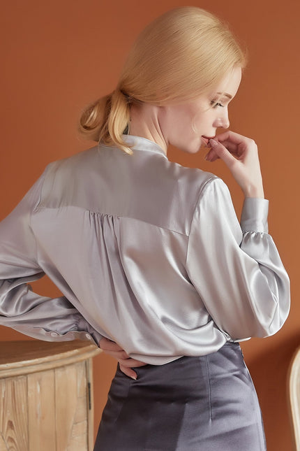Soft Strokes Silk | Bluzka z kołnierzykiem Aeverie