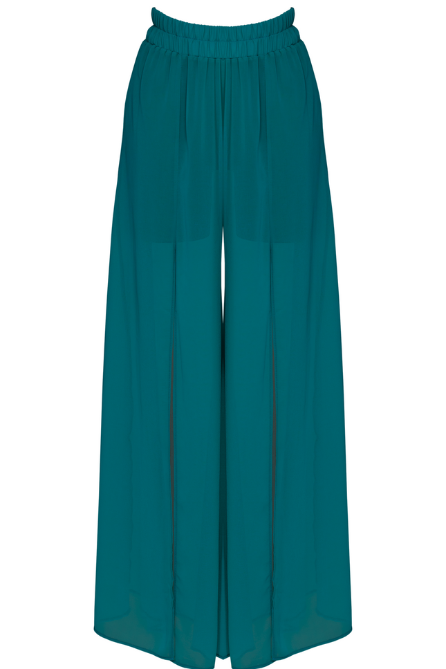 Antoninias | Elysia Wide Leg trousers petrol
