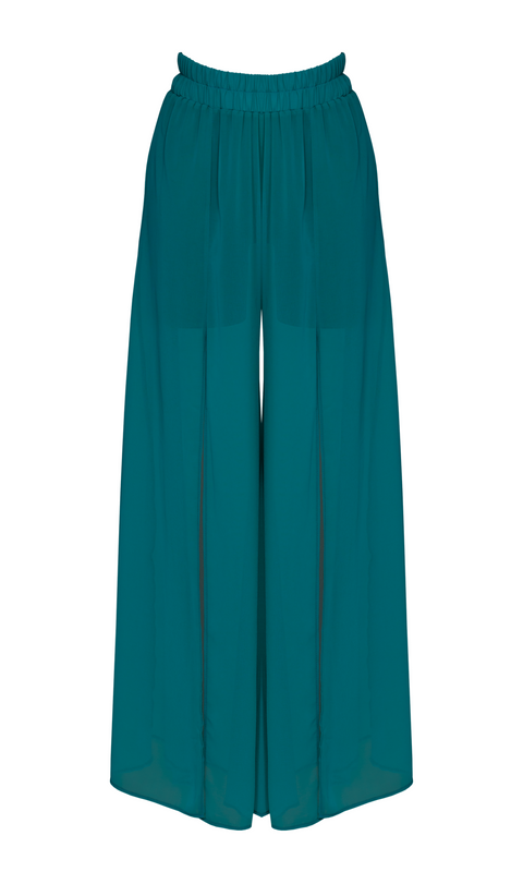 Antoninias | Spodnie Elysia Wide Leg petrol