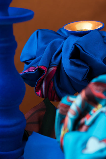 Janara Jones | Blue Octopus Satin Twilly & Scrunchie Set