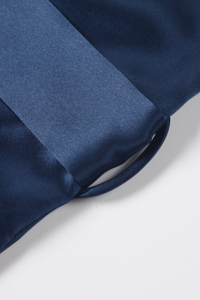 Soft Strokes Silk | Pasithea Navy Kimono Robe