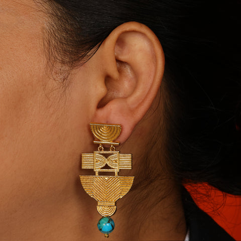 Arvino | Turquoise Folk Earrings