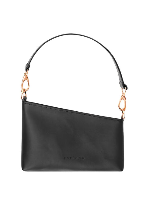 Estimon | Shoulder bag Sliced Baguette corn leather black