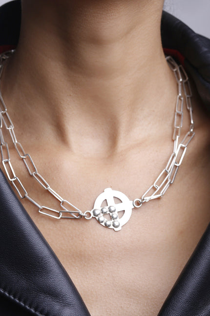 Yelli Jewels | 2 w 1 Naszyjnik i bransoletka z ćwiekami Plus