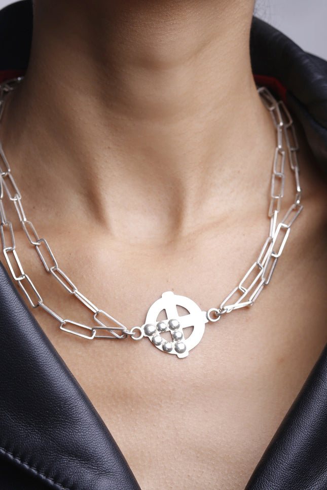 Yelli Jewels | 2-in-1 Plus Studs Chain Necklace and Bracelet