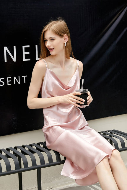 Soft Strokes Silk | Rebirth of Venus Slip Midi Dress