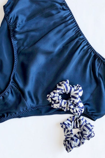 Soft Strokes Silk | Navy Float Bikini Panties