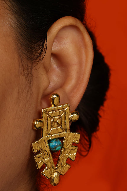 Arvino | Turquoise Sheild Earrings
