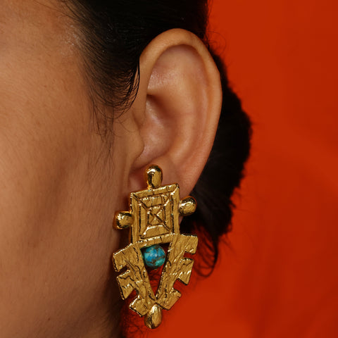 Arvino | Turquoise Sheild Earrings