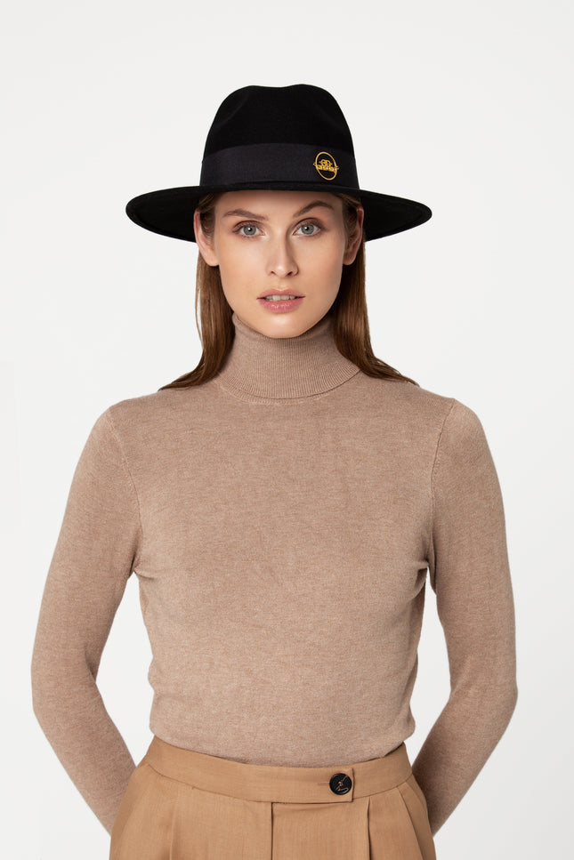 GIODORO | Alvossi Fedora Black Felt Hat