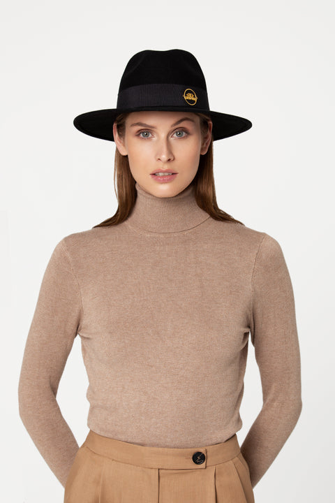 GIODORO | Alvossi Fedora Black Felt Hat