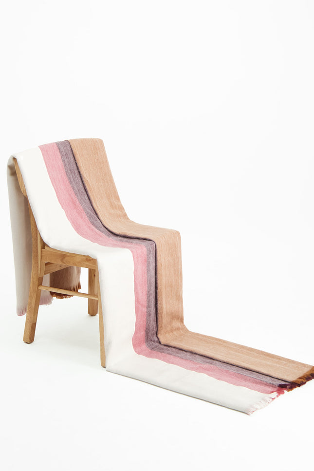 Alpaca Loca | Plaid Striped Wine Red, Grape and Naturals